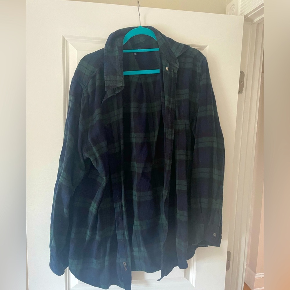Dark green flannel oversized
